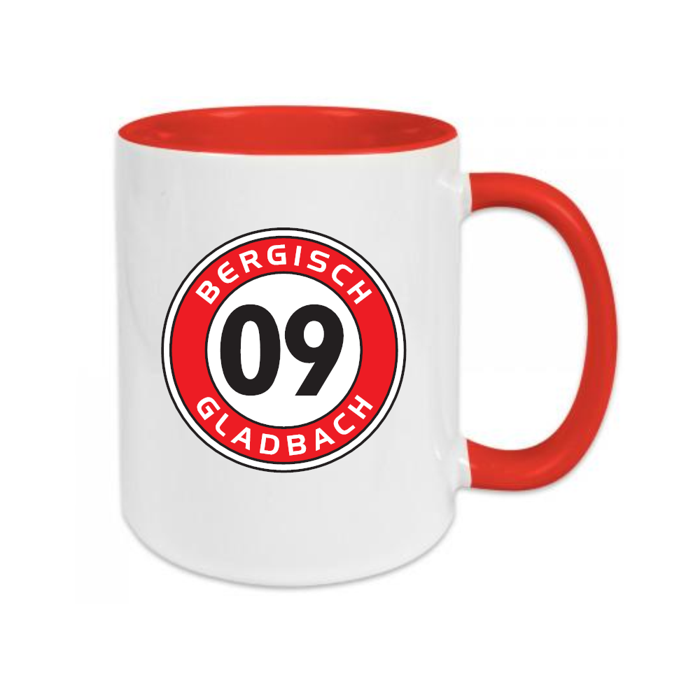 Tasse_09 SV 09 Tasse weiß/rot – Bild 1